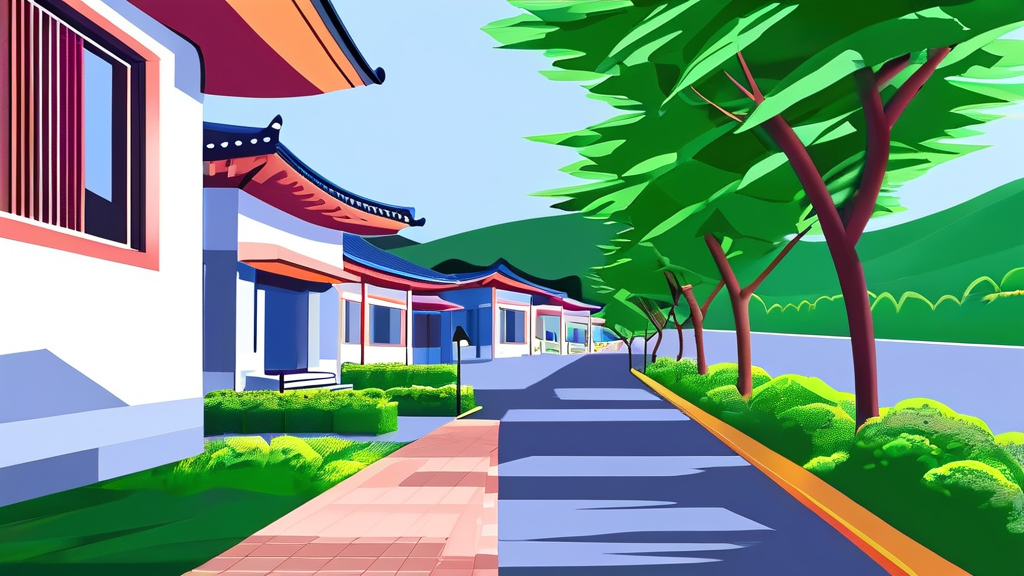 방문객을 위한 필수 정보: 주차 및 교통 안내 (illustration 스타일)