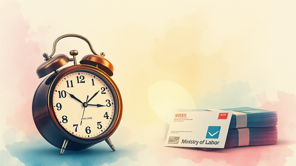 체불임금 발생 시 대처법 (watercolor 스타일)