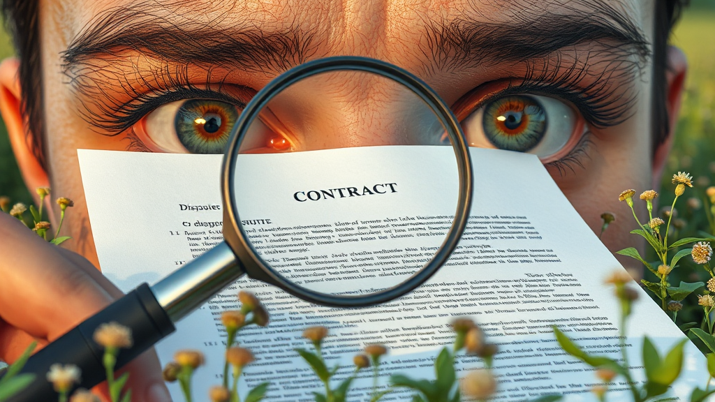 계약서 & 특약사항, 꼼꼼히 확인하세요! (realistic 스타일)