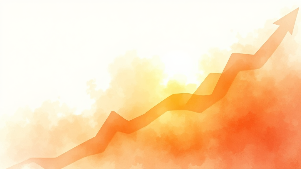 코스피 5000 시대 의미 (watercolor 스타일)