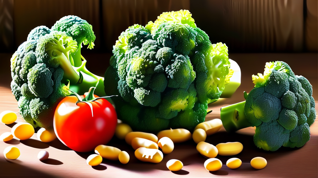 브로콜리 섭취 시 주의사항 및 부작용 (realistic 스타일)