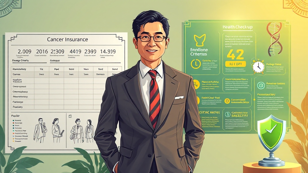 연령별 암보험 가입 조건 (illustration 스타일)