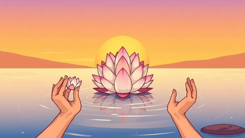 백중과 관련된 불교적 가르침 (cartoon 스타일)