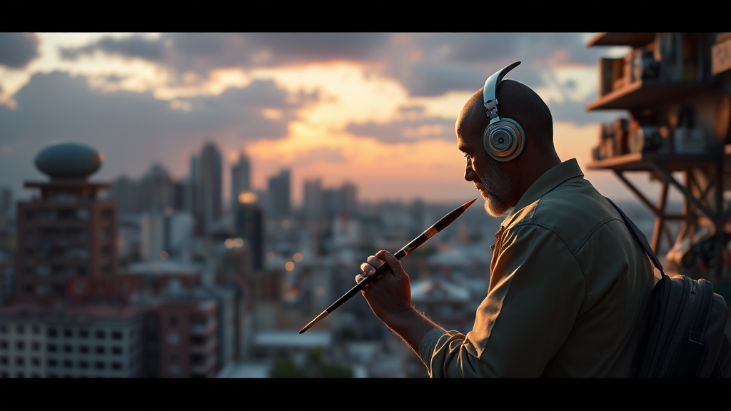 AI 부업의 현실과 기대 (realistic 스타일)