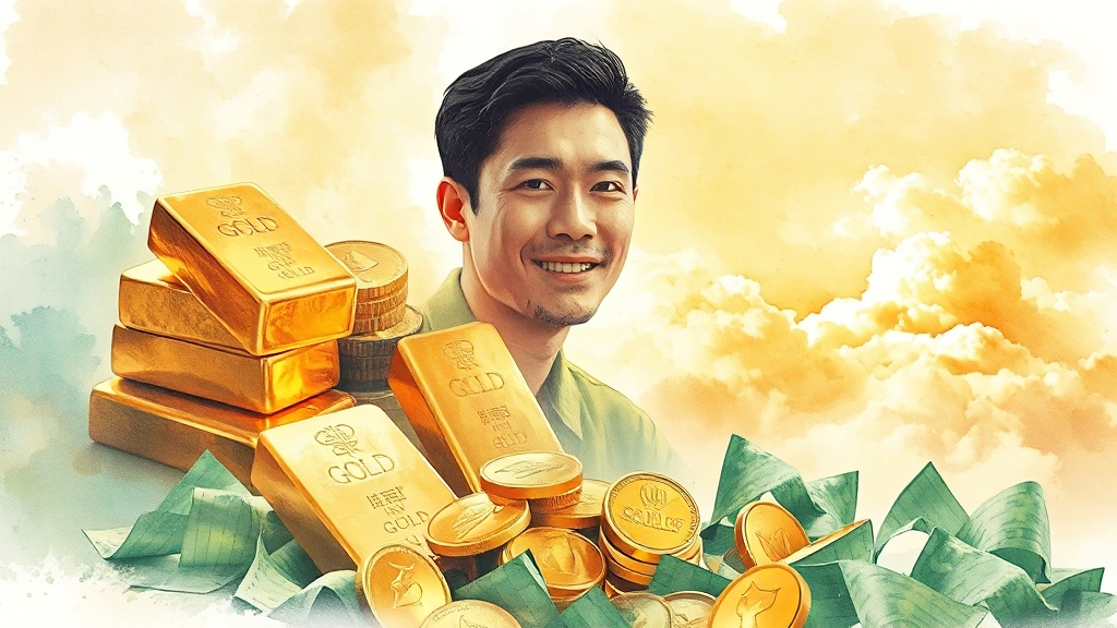 금 투자 방법, 무엇이 좋을까? (watercolor 스타일)