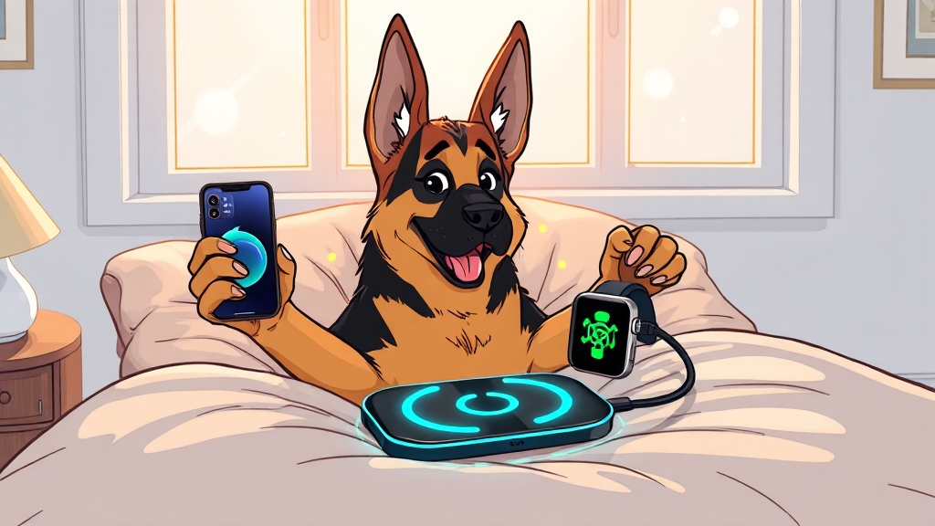 Qi2 무선 충전 기술: 장점 (cartoon 스타일)