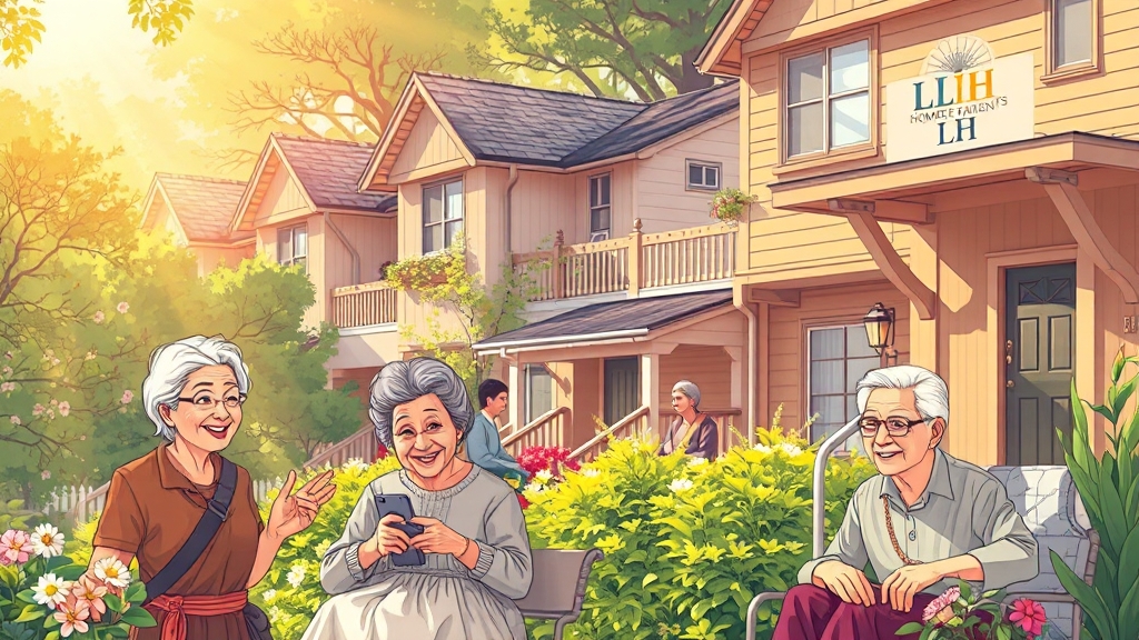 LH 노인복지주택 입주 조건 (illustration 스타일)