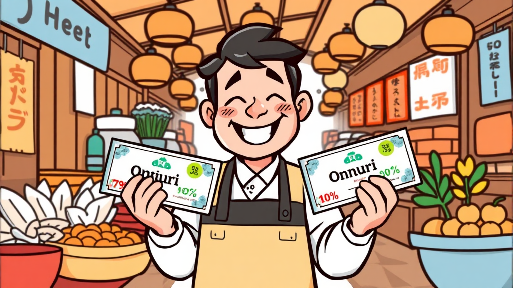 온누리상품권 혜택 (cartoon 스타일)