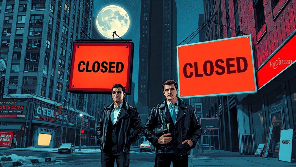 공인중개사의 위기 요인 분석 (popart 스타일)