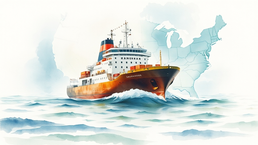 美 조선소 인수, 왜? (watercolor 스타일)