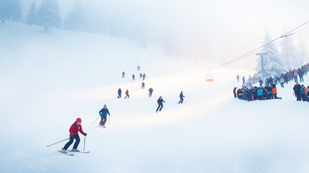 전국 스키장 개장일 (watercolor 스타일)