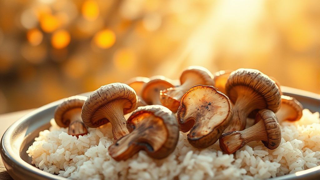 가을의 선물, 참송이버섯 (watercolor 스타일)