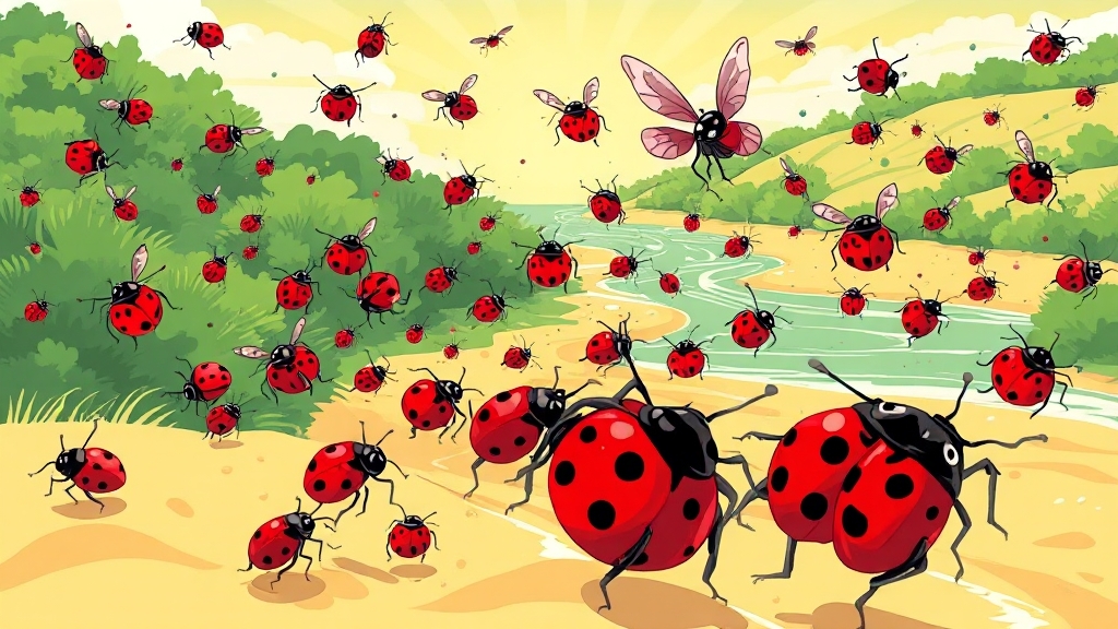 러브버그 출몰 시기 및 지역 (cartoon 스타일)