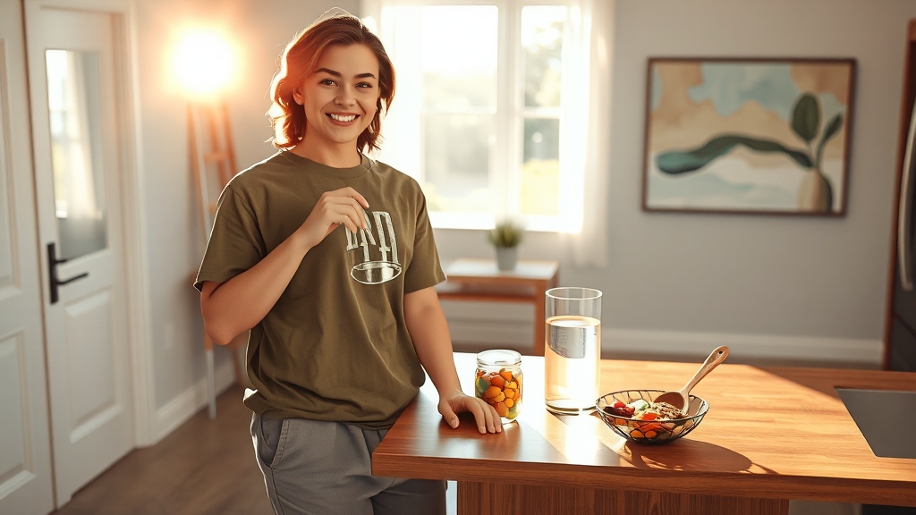 변비 해결! 실천 루틴 만들기 (realistic 스타일)