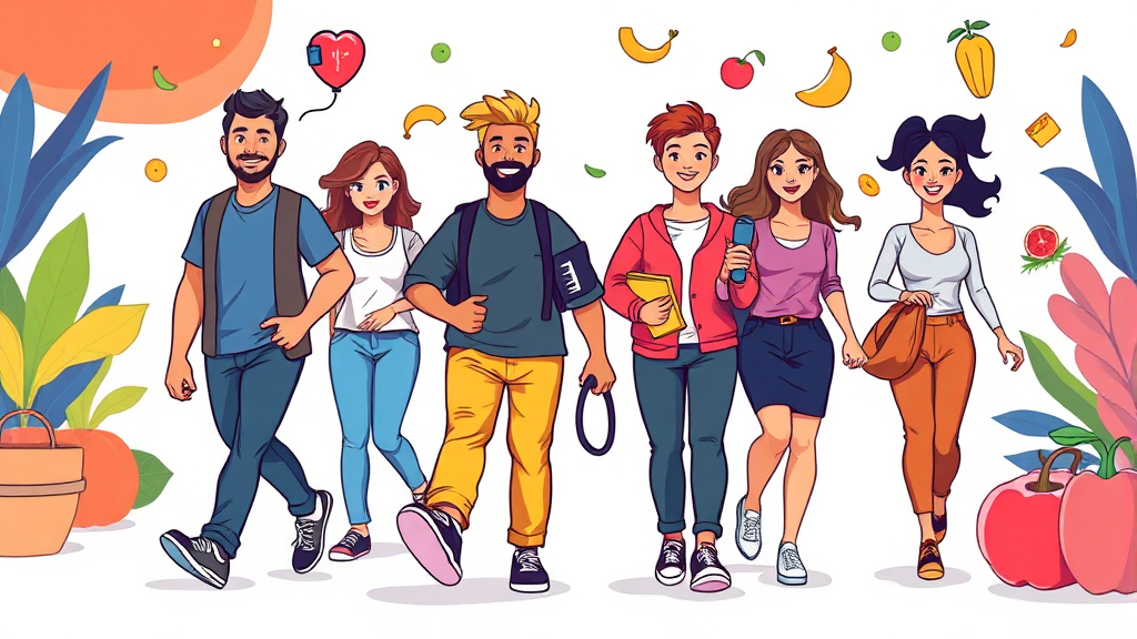 건강생활실천지원금이란? (cartoon 스타일)