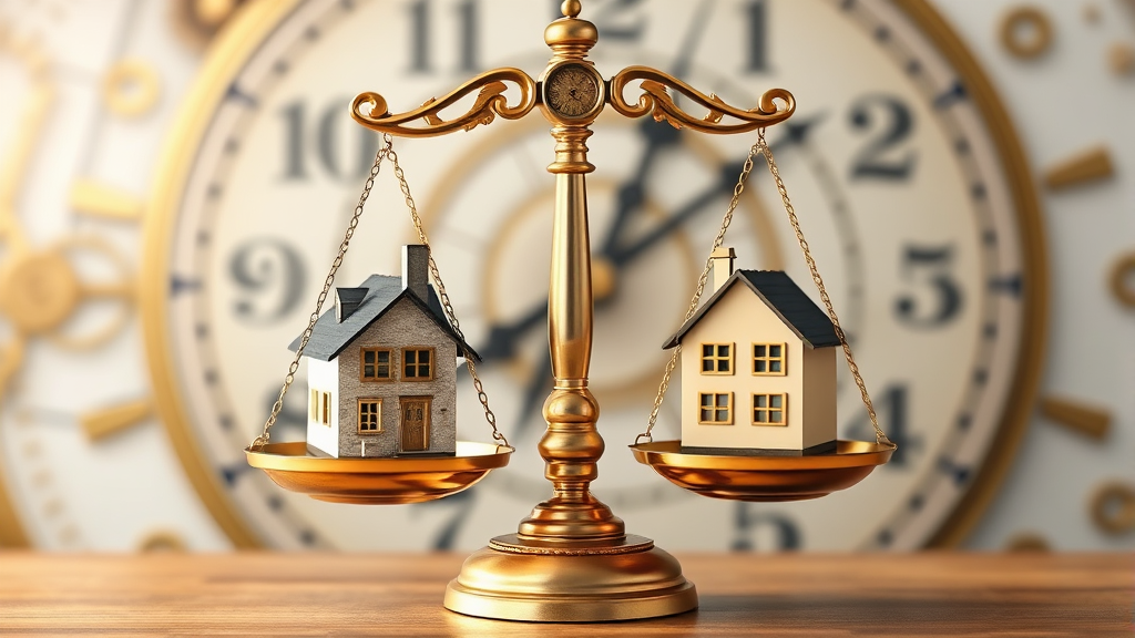 증여·상속, 시점별 부동산 평가 기준 (realistic 스타일)