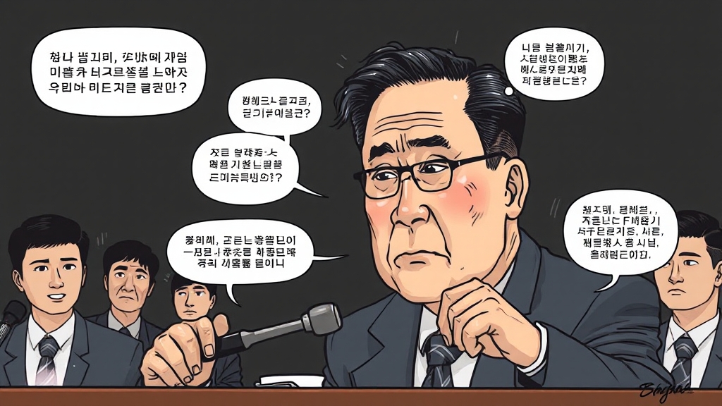 청문회 증언 내용과 파장 (illustration 스타일)