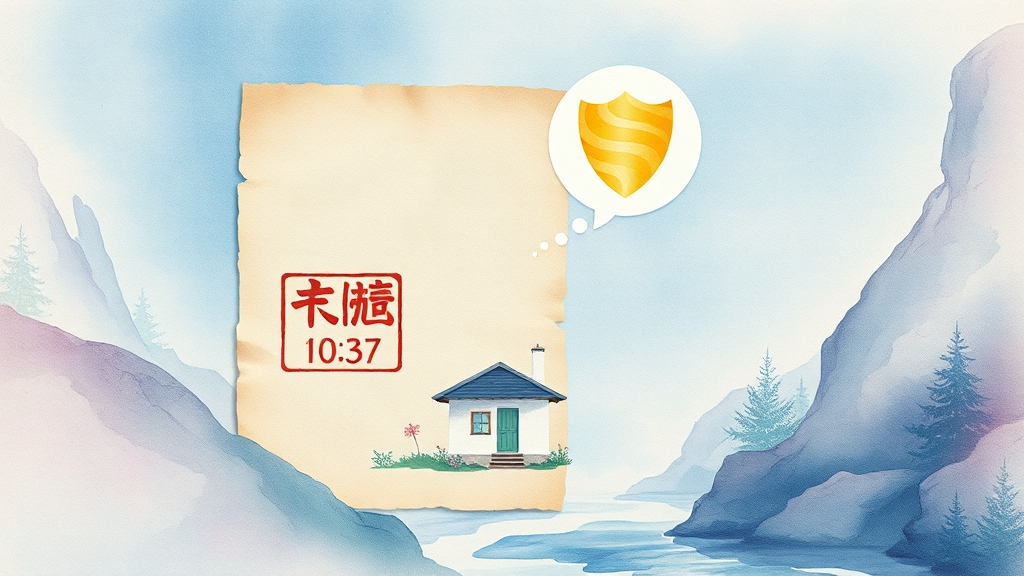 확정일자, 어떻게 받을까? (watercolor 스타일)