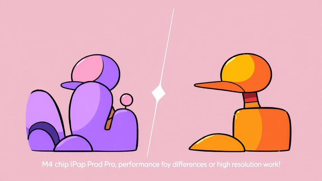M4 칩 성능, 용량 선택에 영향? (cartoon 스타일)