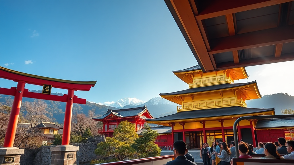 금각사, 청수사, 후시미 이나리 신사 (realistic 스타일)