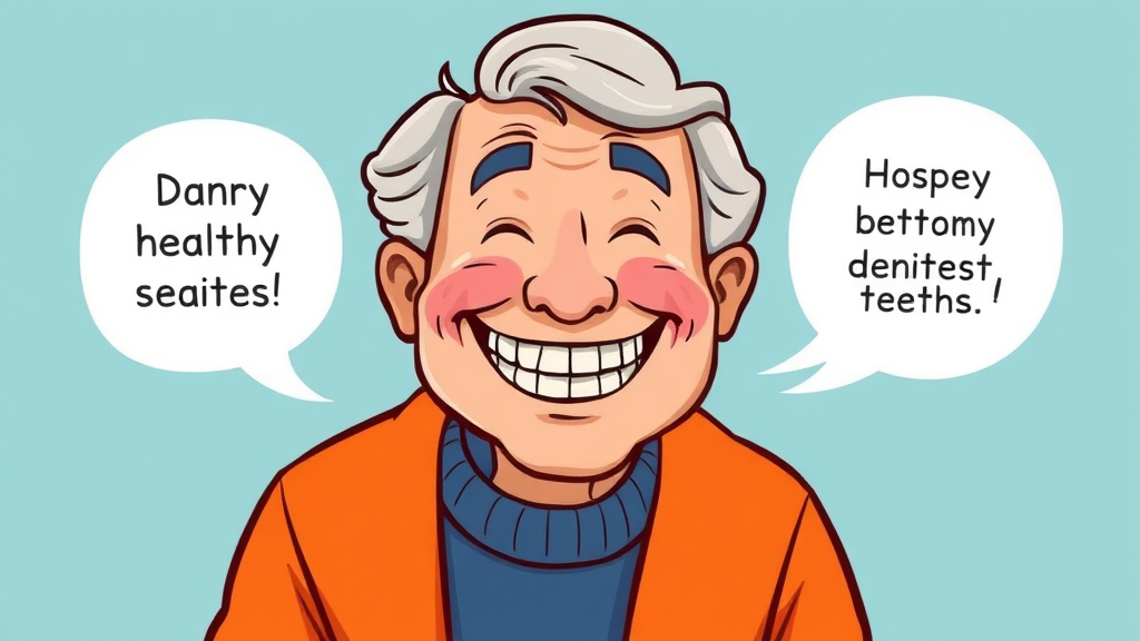 틀니 지원 내용 및 혜택, 건강한 치아 되찾기 (cartoon 스타일)