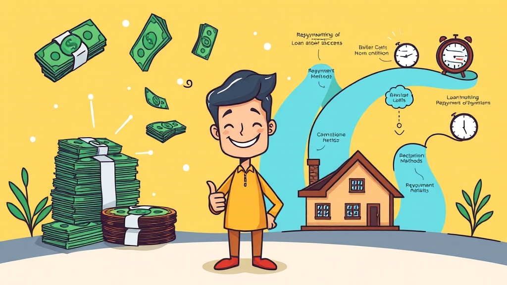 대출 상품 및 상환 조건 (cartoon 스타일)