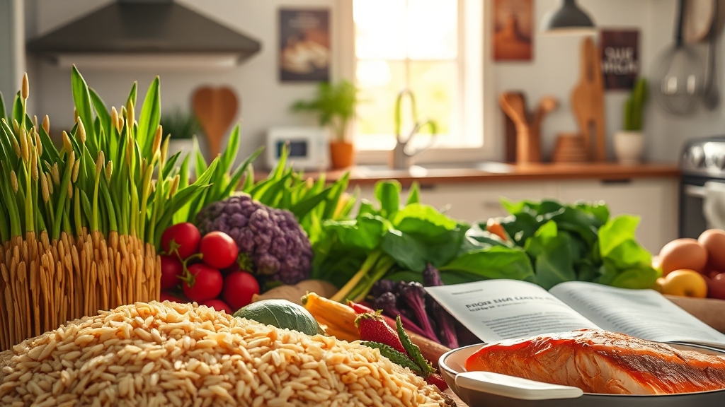 식습관 개선 가이드: 혈당 관리를 위한 식단 (realistic 스타일)