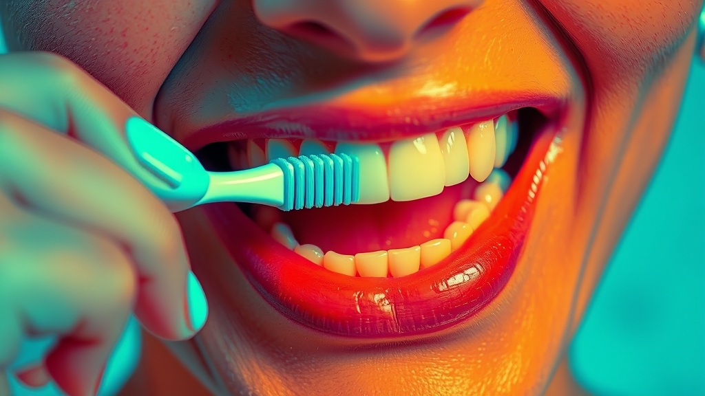 올바른 칫솔질, 잇몸 건강의 기본! (popart 스타일)