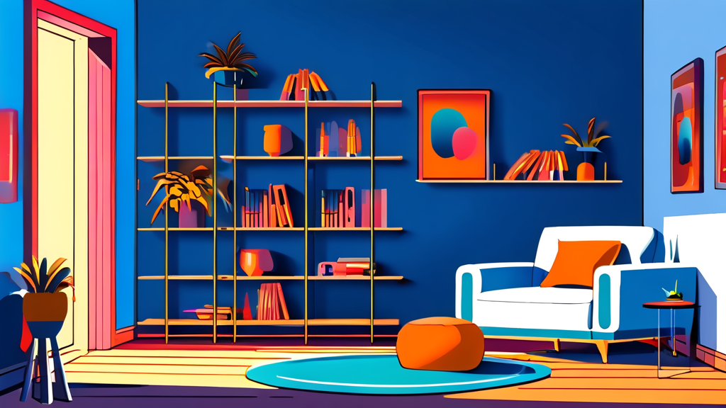 넘어짐 방지부터 선 정리까지: 셋톱박스 거치대의 놀라운 효과 (cartoon 스타일)