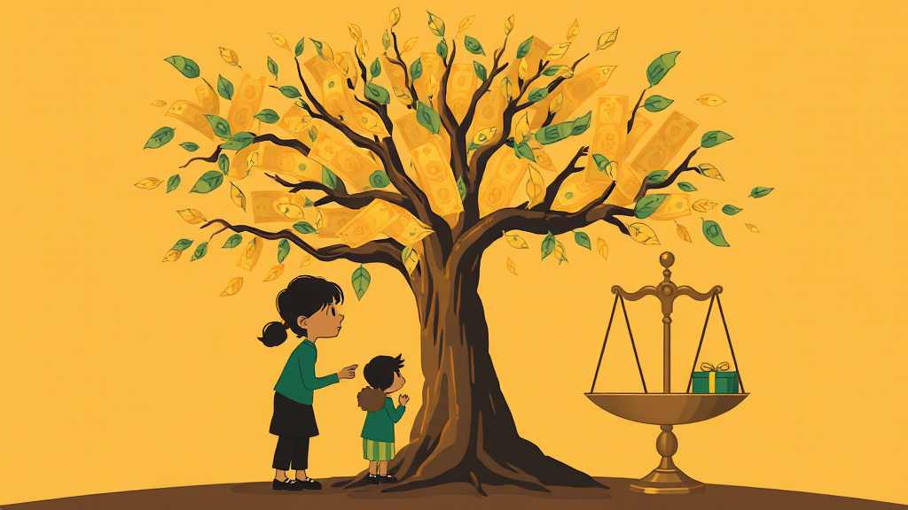 상속세 vs 증여세: 차이점 비교 (cartoon 스타일)