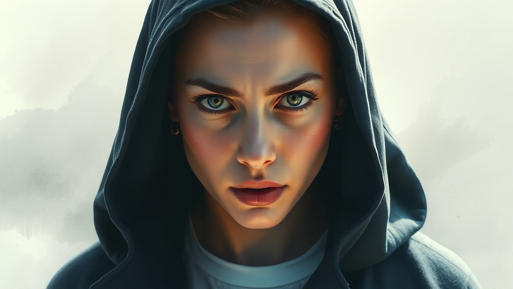 악역 매력 분석 (watercolor 스타일)