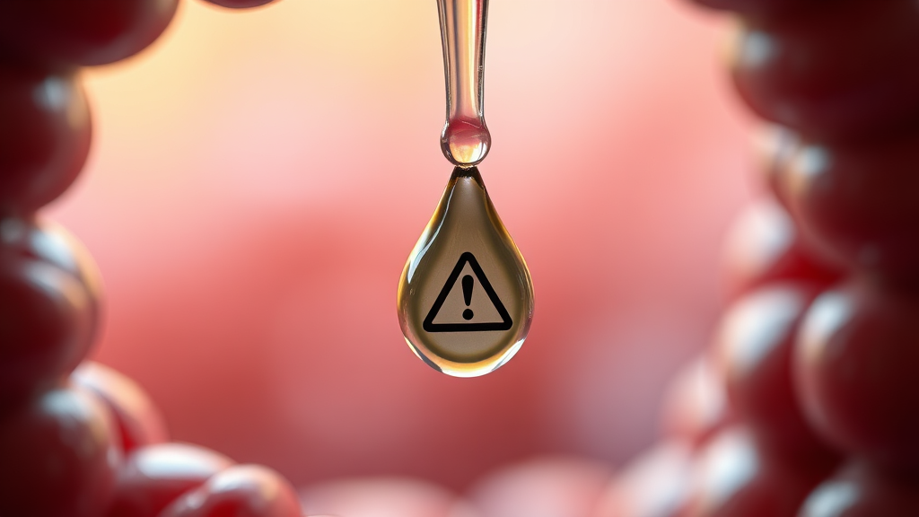 뮤신 콜라겐 섭취 시 주의사항 및 부작용 (realistic 스타일)