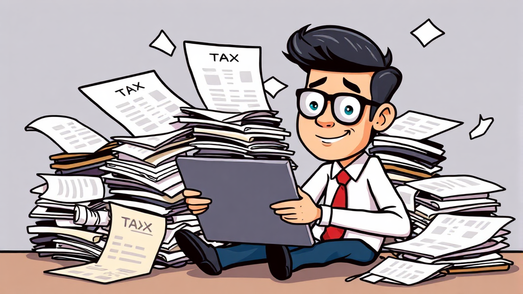 종합소득세 신고 불이행 시 불이익과 사전 준비의 중요성 (cartoon 스타일)