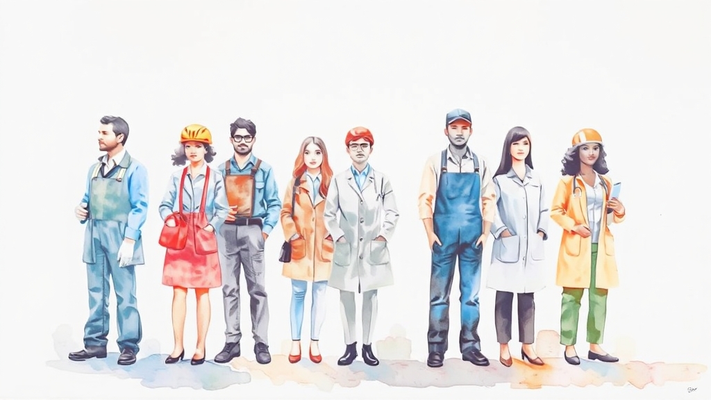 최저임금 적용 대상 (watercolor 스타일)