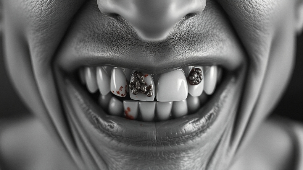 저가 임플란트 문제점 (realistic 스타일)