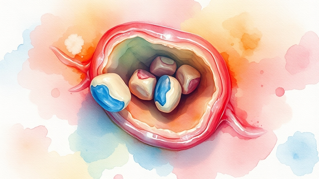 치료 방법: 수술 vs 보존적 치료 (watercolor 스타일)