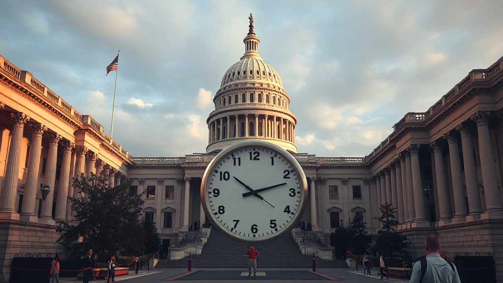 셧다운 원인: 예산안 합의의 어려움 (realistic 스타일)