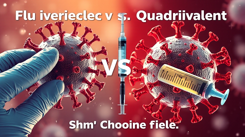 독감 백신 종류 비교 (realistic 스타일)