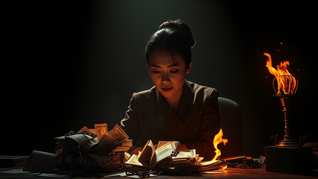 탄핵 사유: 국정농단 사건 (realistic 스타일)