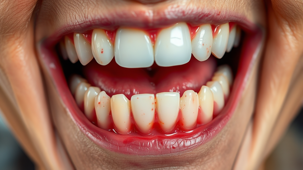 당뇨와 치주질환의 관계 (realistic 스타일)