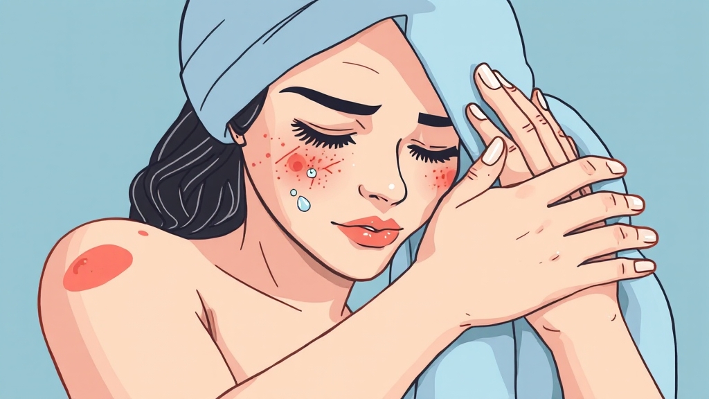 피부 가려움증 원인과 증상 (illustration 스타일)