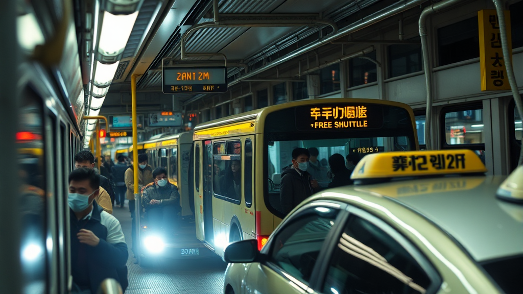 서울시의 대체 교통 대책 (realistic 스타일)