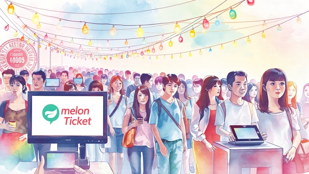 티켓 예매 정보 (watercolor 스타일)