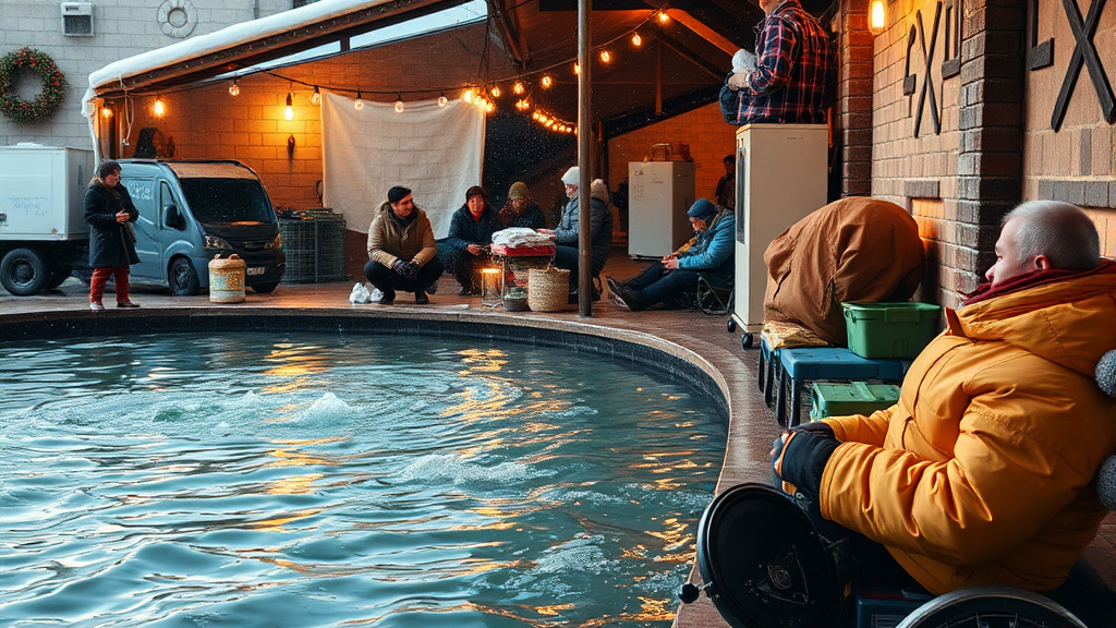 상황별 한랭 질환 예방 가이드 (realistic 스타일)