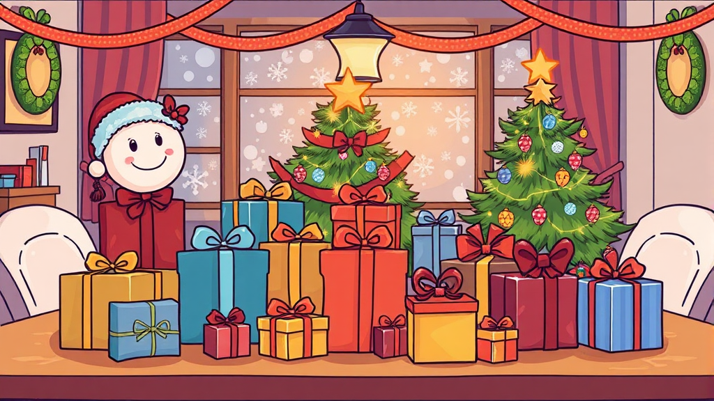 상황별 추천 선물 (cartoon 스타일)