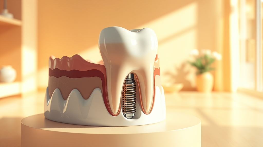 임플란트와 잇몸 건강 (illustration 스타일)