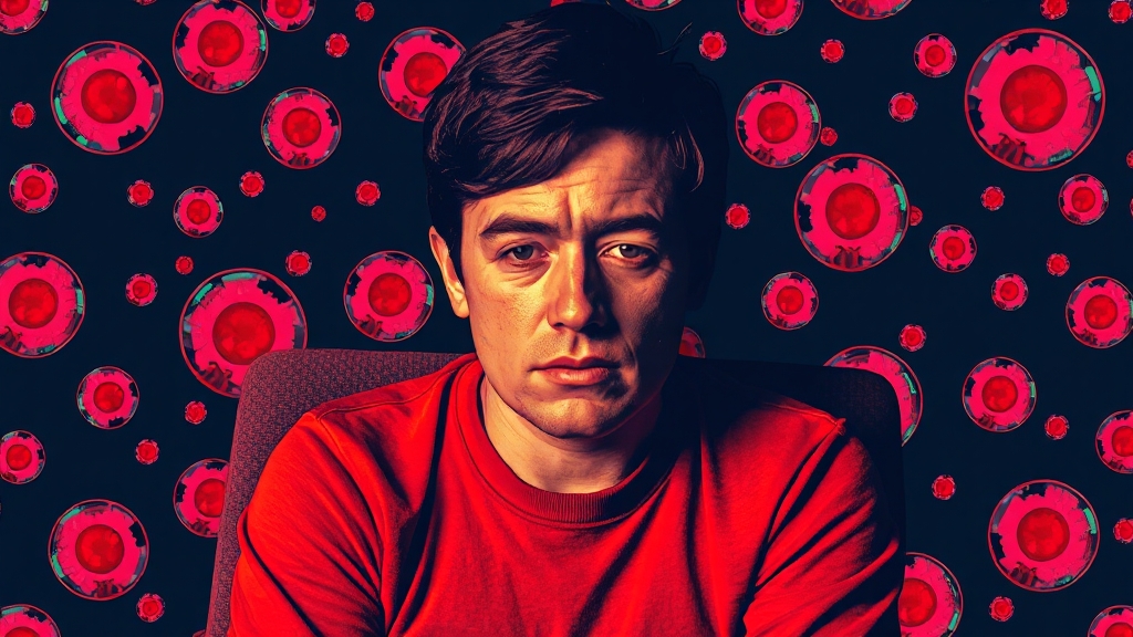 빈혈과 전신 쇠약의 관계 (popart 스타일)