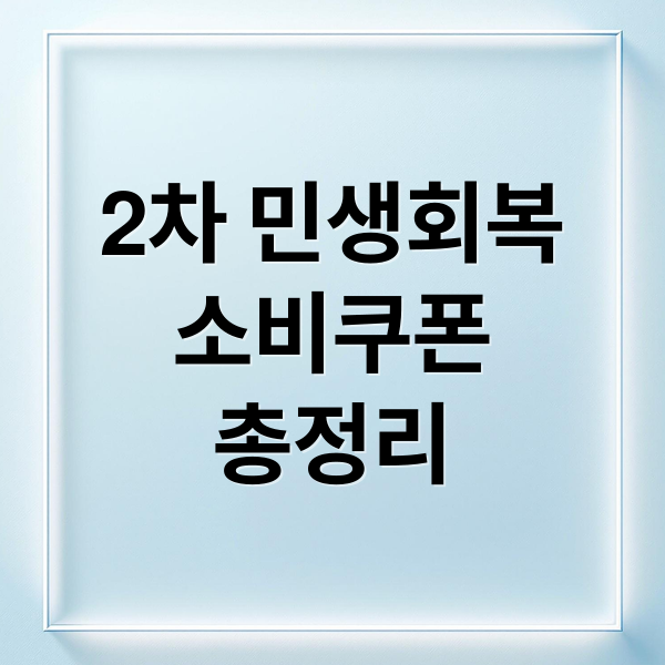 2차 민생회복
소비쿠폰
총정리 (2차민생회복소비쿠폰)