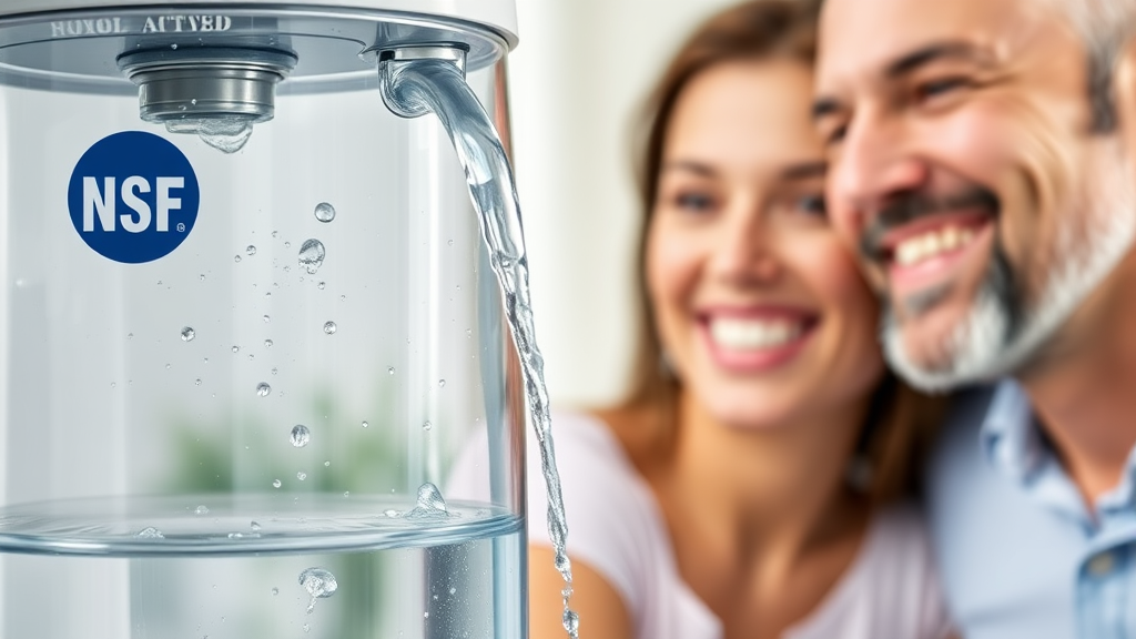 NSF 인증 필터 관리법 (realistic 스타일)