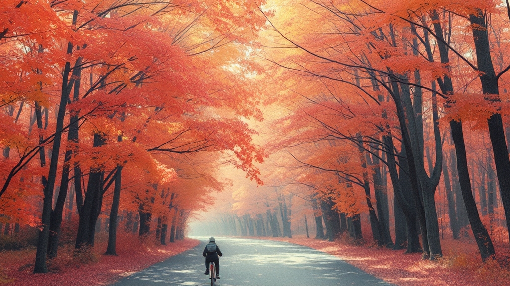 숨겨진 단풍 명소 탐험 (watercolor 스타일)